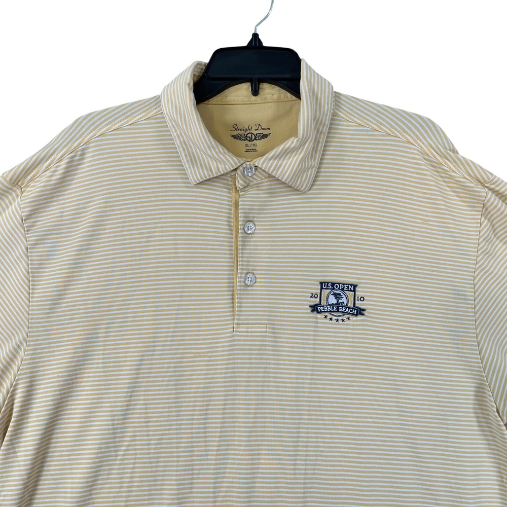 Pebble Beach US Open Straight Down Performance Golf Polo Shirt Mens XL 2010